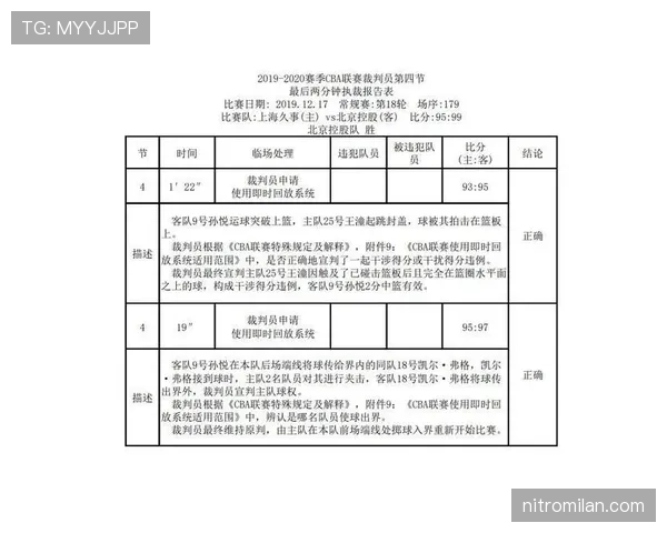 裁判报告必须记录判罚依据与关键事实以支持纪律处理
